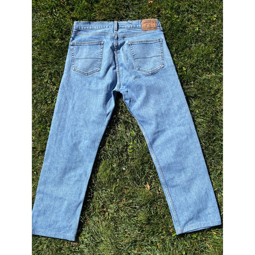 Signature by Levi Strauss Gold Regular Fit Light Wash Blue Jeans Mens W34 L34
